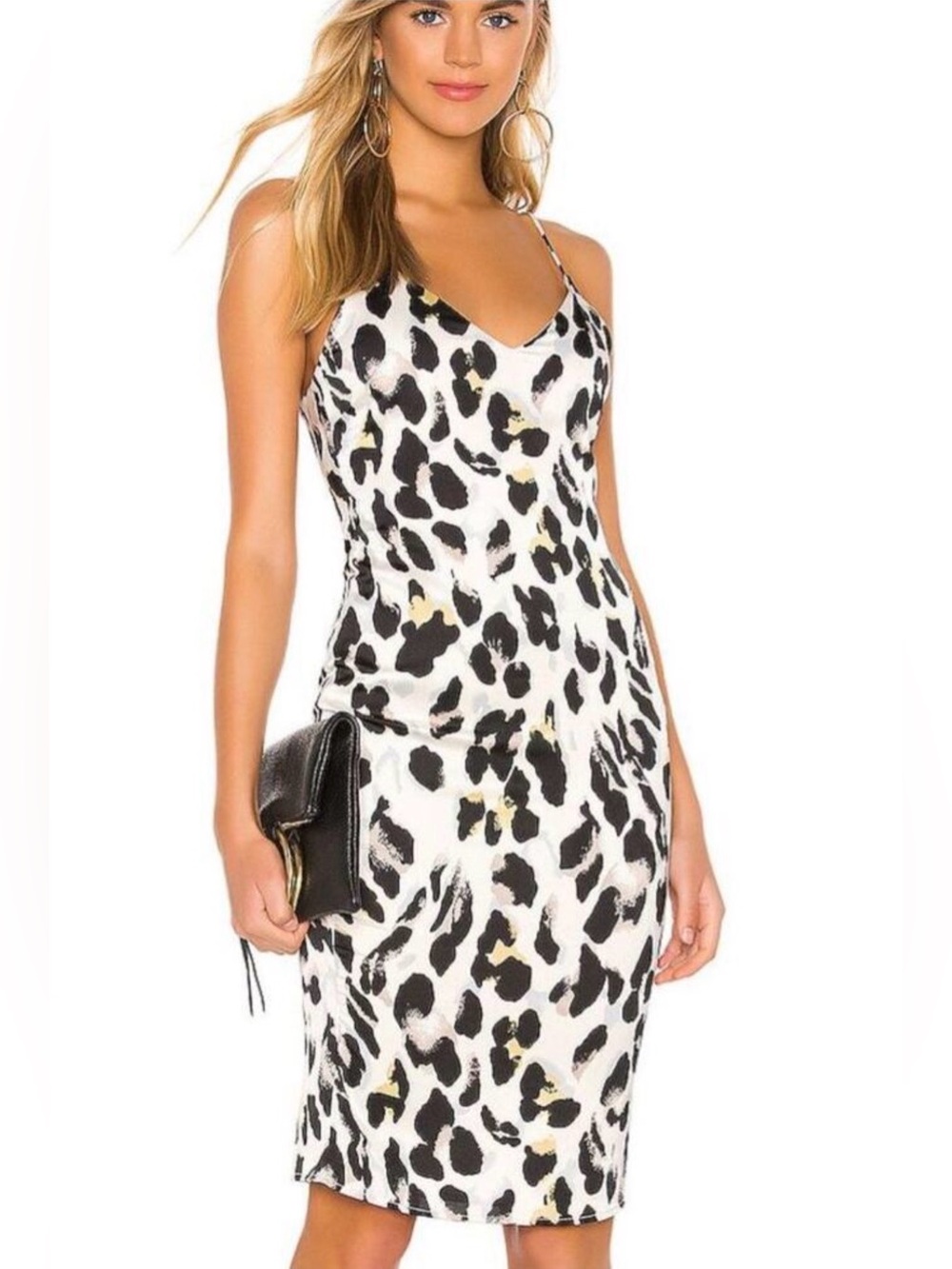 REVOLVE Superdown Women Leopard Print Midi Slip dress Sz XS